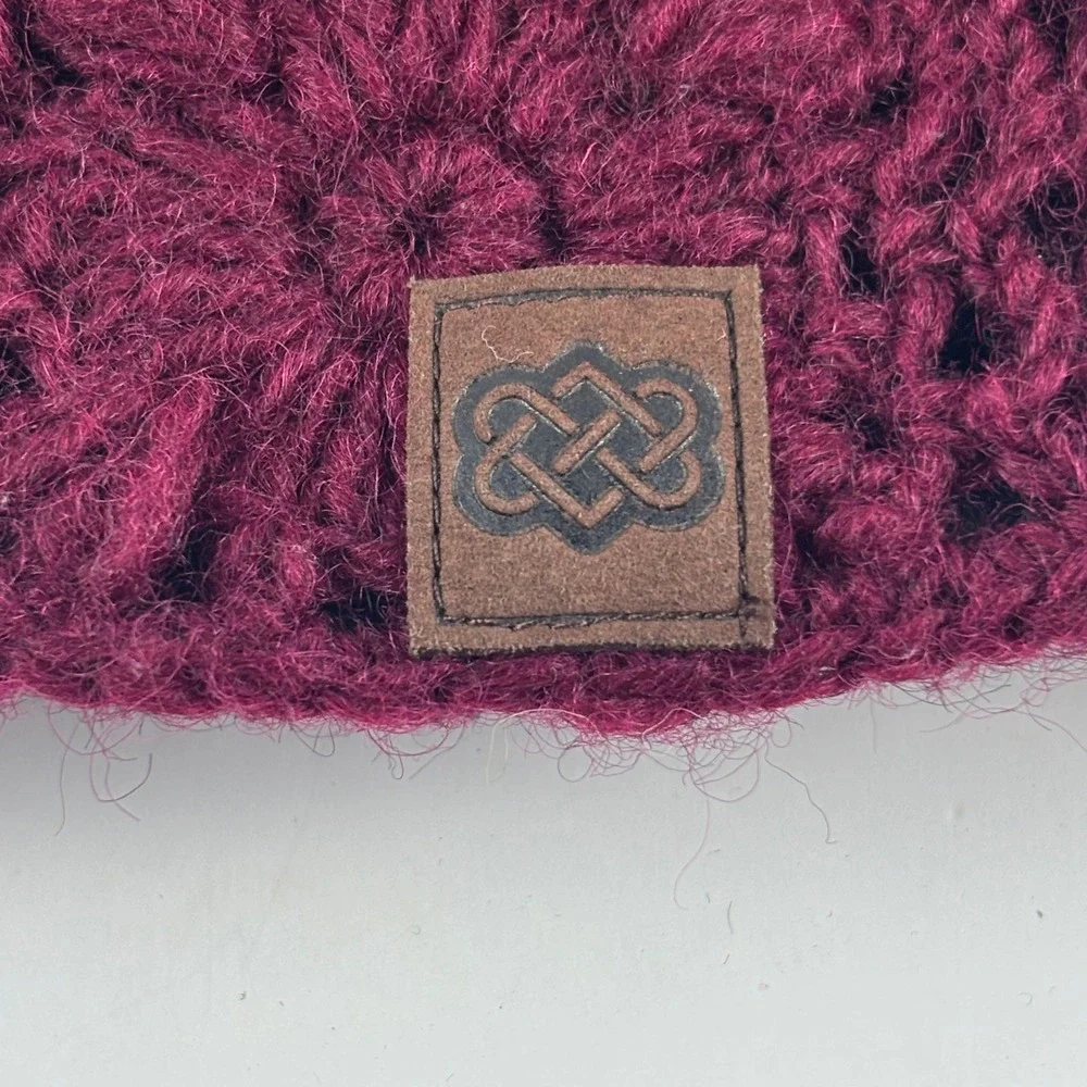 Sherpa‎ Adventure Gear Beanie Womens OS Purple Lambswool Crochet Hat
